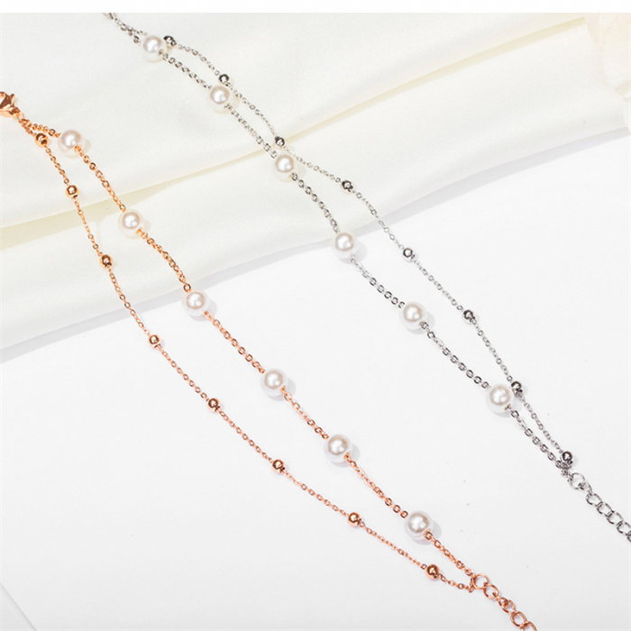 Bratara inox cu perle sintetice [3]