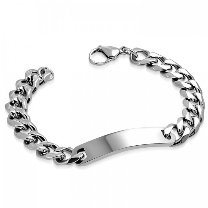 Bratara otel inox cu placuta 21 cm - BeSpecial.ro - BSL3067
