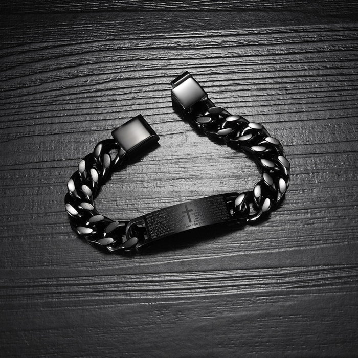 Bratara inox cu placuta cu rugaciune [3]