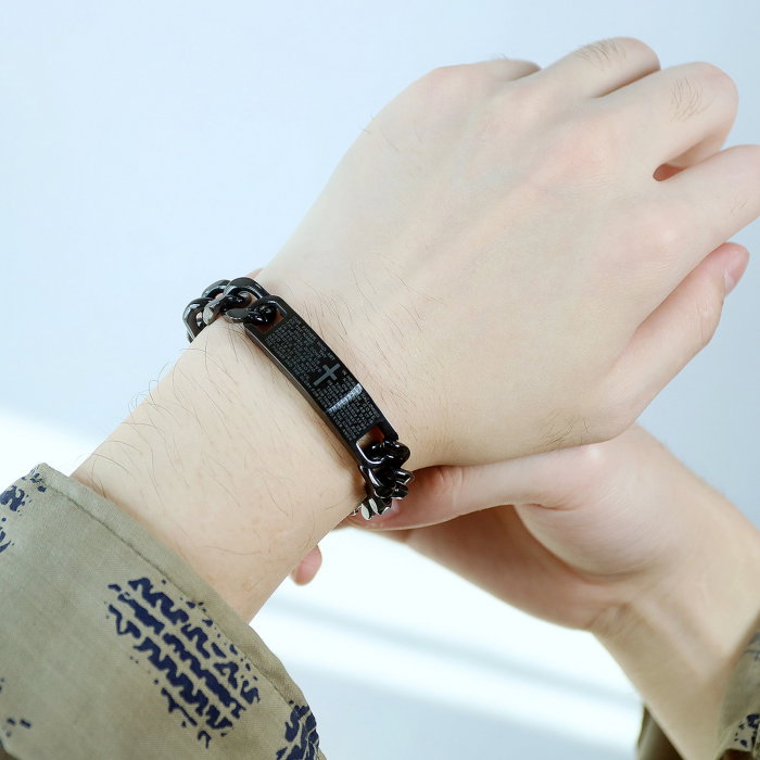 Bratara inox cu placuta cu rugaciune [2]