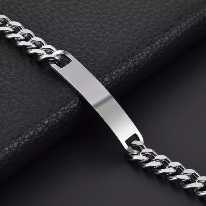 Bratara inox cu placuta curbata Simplicity [4]