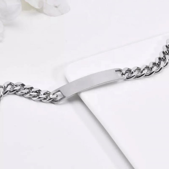 Bratara inox cu placuta curbata Simplicity [2]