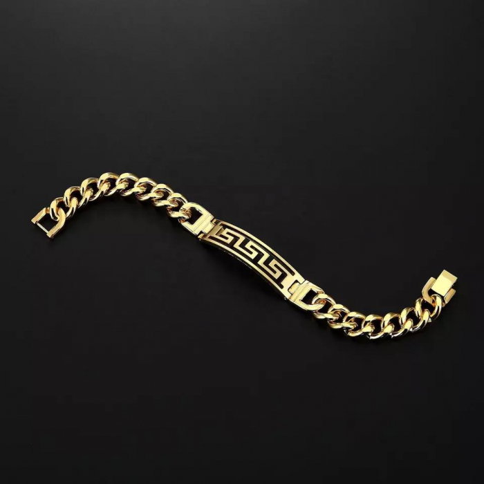 Bratara aurie din inox cu placuta decupata [2]