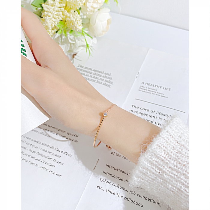 Bratara inox cu zirconiu [6]