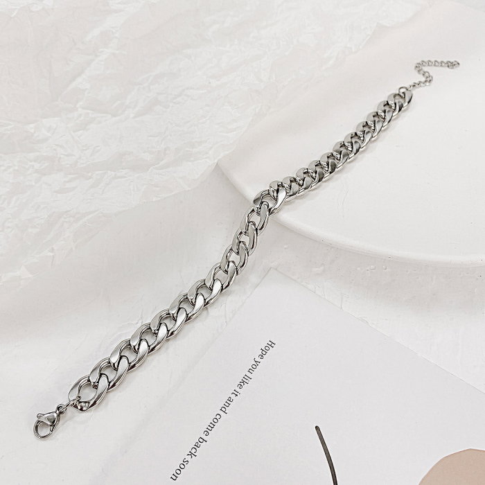 Bratara inox model lant curb de 8 mm [10]