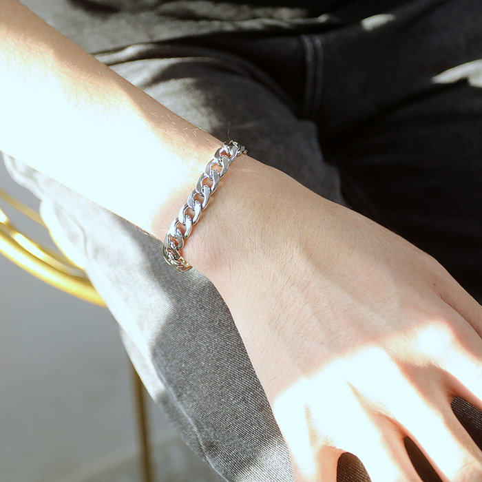 Bratara inox model lant curb de 8 mm [11]