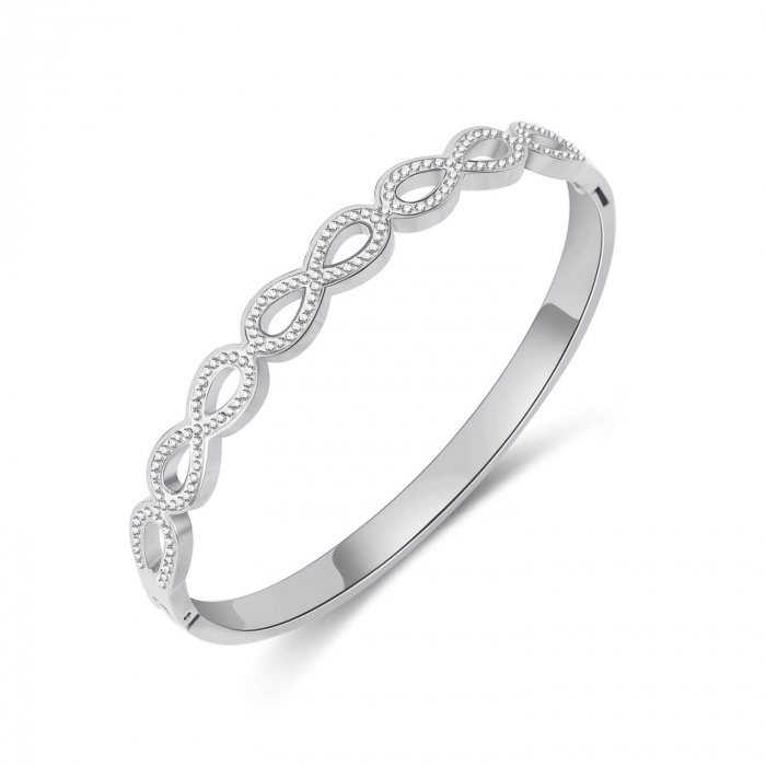 Bratara inox Dragoste Infinita cu zirconii [1]