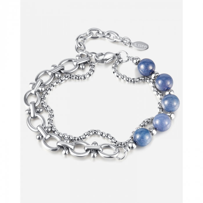 Bratara inox dubla si reglabila cu Aventurin [14]