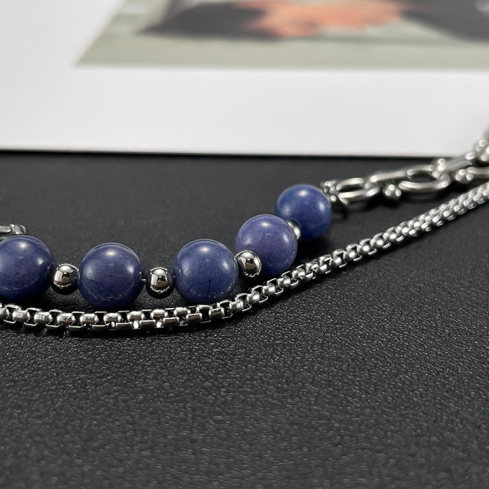 Bratara inox dubla si reglabila cu Aventurin [6]