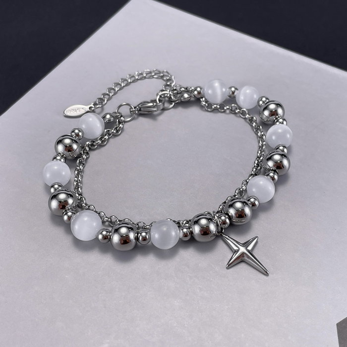 Bratara inox dubla si reglabila cu Ochi de Pisica [8]