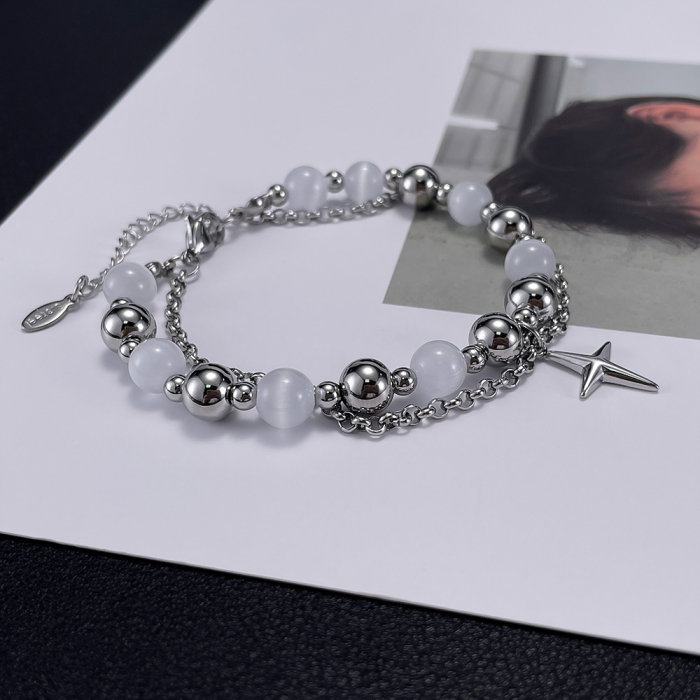 Bratara inox dubla si reglabila cu Ochi de Pisica [11]