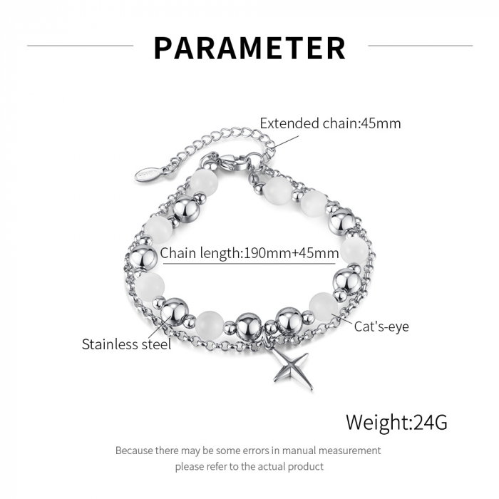 Bratara inox dubla si reglabila cu Ochi de Pisica [10]