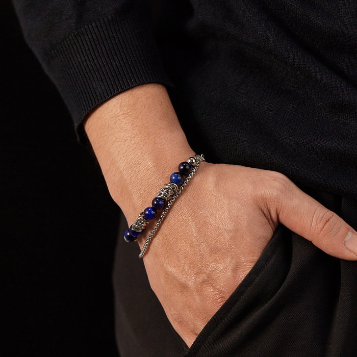 Bratara inox dubla si reglabila cu Ochi de Tigru [12]