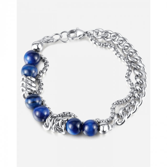 Bratara inox dubla si reglabila cu Ochi de Tigru [15]