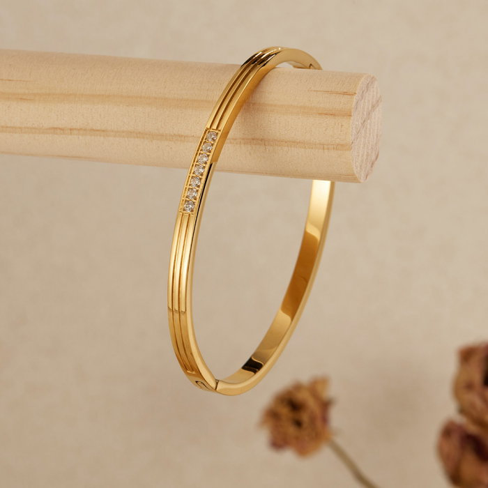 Bratara inox Elegance cu zirconii [3]