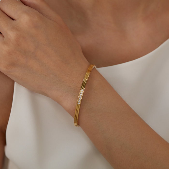 Bratara inox Elegance cu zirconii [4]