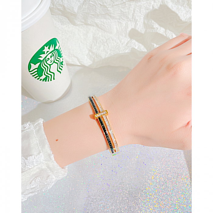 Bratara inox Elegance cu zirconii [2]