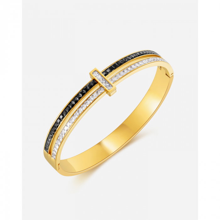 Bratara inox Elegance cu zirconii [3]