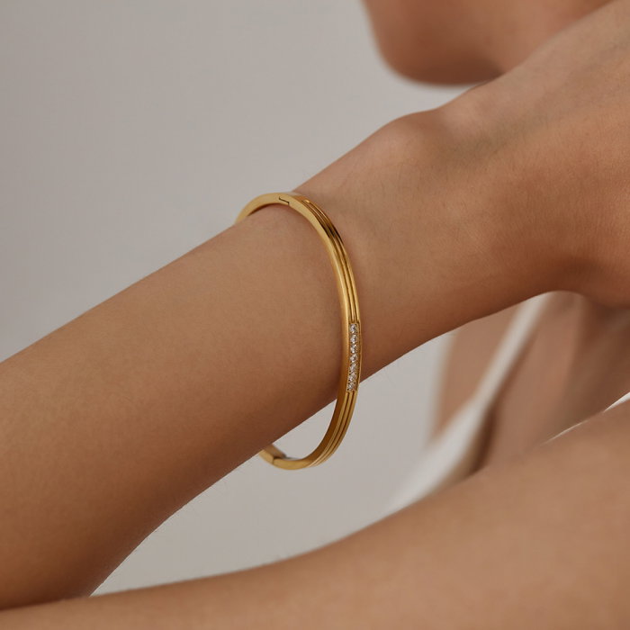 Bratara inox Elegance cu zirconii [2]