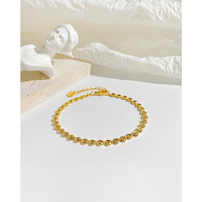 Bratara inox Frunza de Maslin placata cu Aur 18 k – Stralucire si Eleganta Naturala [5]