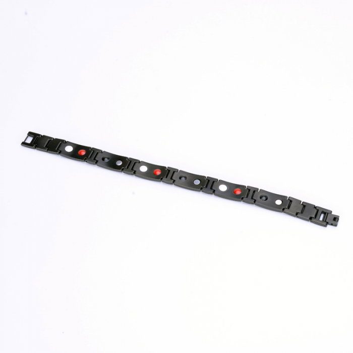 Bratara inox in 2 tonuri cu magneti, turmalina, germaniu si anioni [3]
