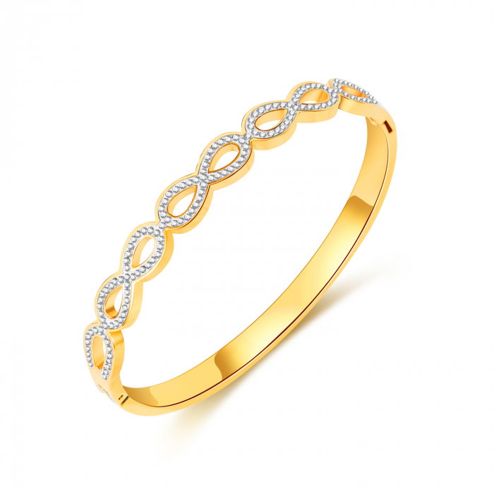 Bratara inox Infinity cu zirconii [1]