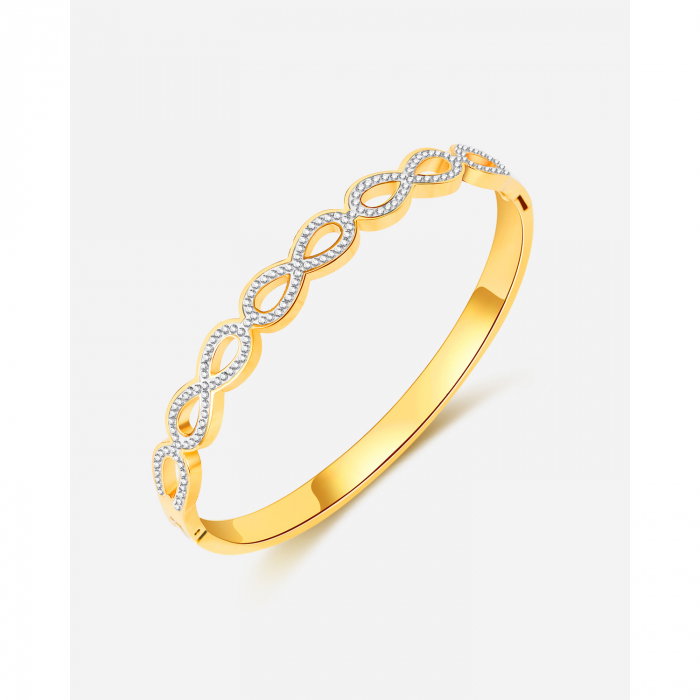 Bratara inox Infinity cu zirconii [3]