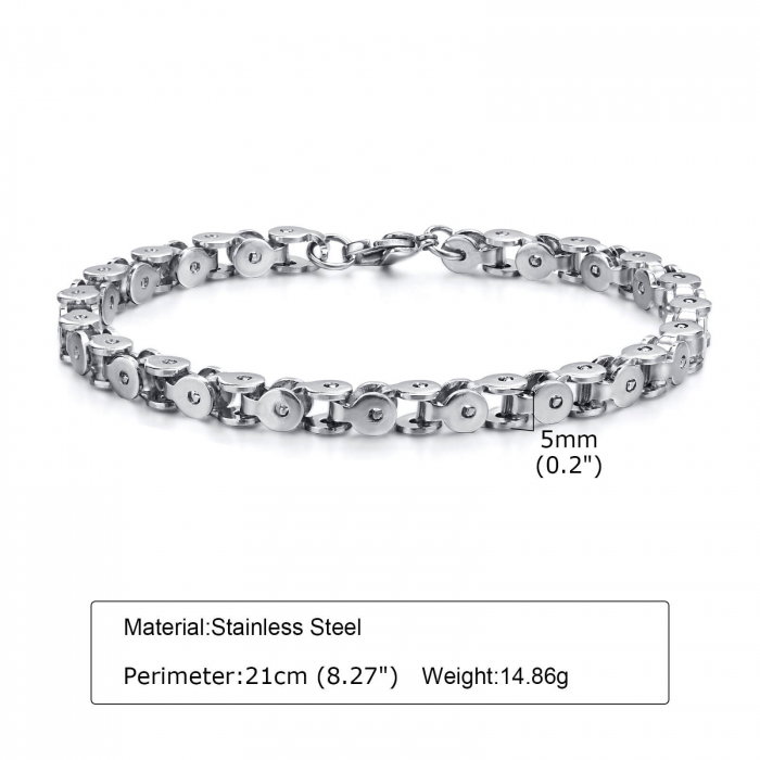 Bratara inox lant de bicicleta [5]