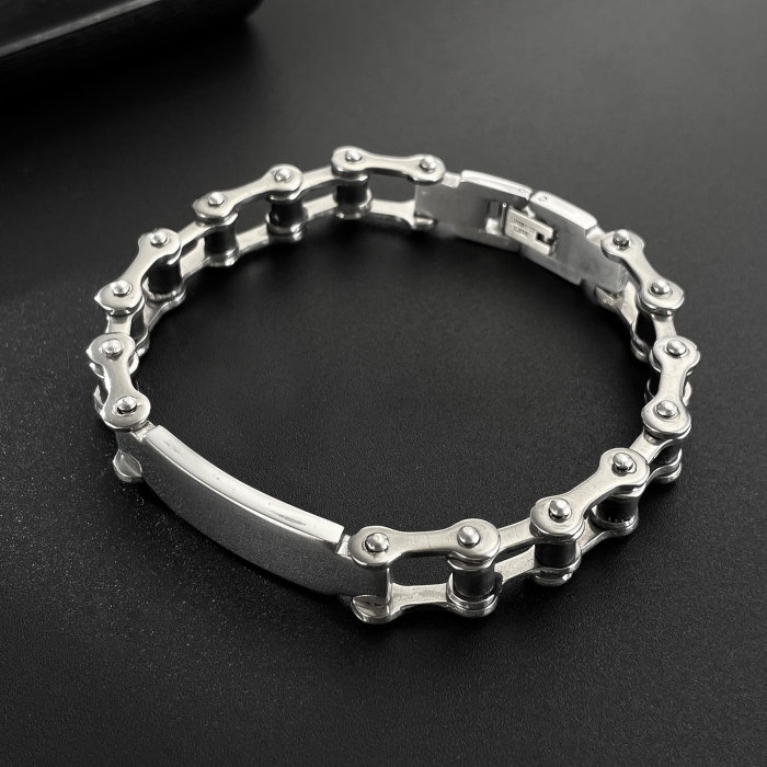 Bratara inox Lant Moto cu Placuta – Forta si Masculinitate [9]