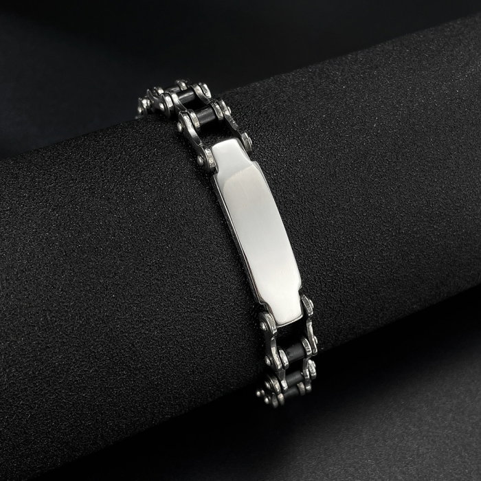 Bratara inox Lant Moto cu Placuta – Forta si Masculinitate [5]