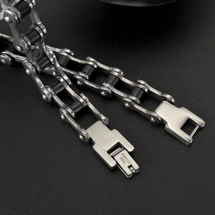 Bratara inox Lant Moto cu Placuta – Forta si Masculinitate [14]