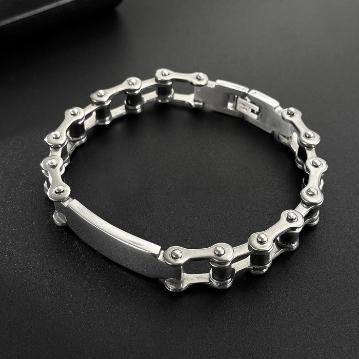 Bratara inox Lant Moto cu Placuta – Forta si Masculinitate [6]