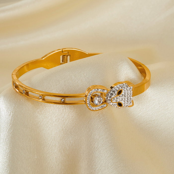 Bratara inox Leopard cu zirconii [3]