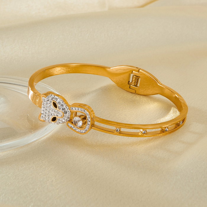 Bratara inox Leopard cu zirconii [10]