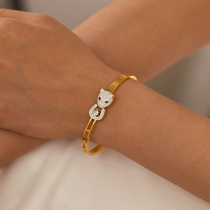 Bratara inox Leopard cu zirconii [13]