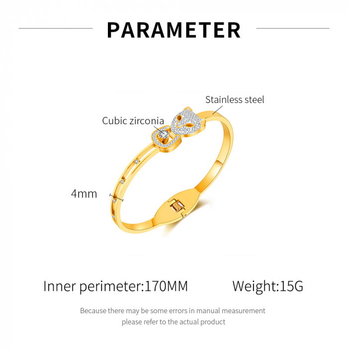 Bratara inox Leopard cu zirconii [8]