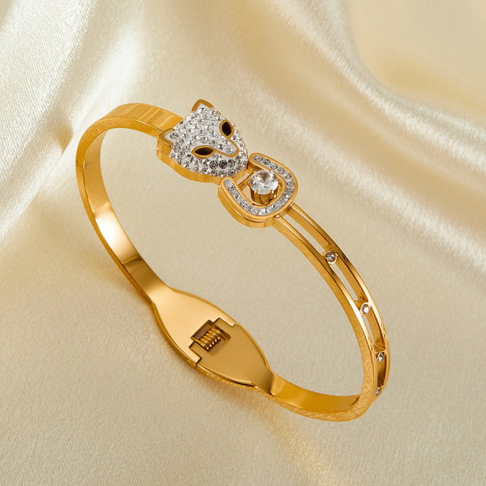 Bratara inox Leopard cu zirconii [9]