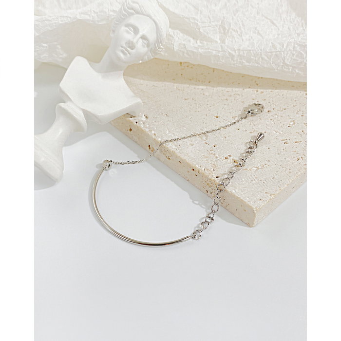 Bratara inox Minimalist cu Cristal – Eleganta Simplitatii [3]