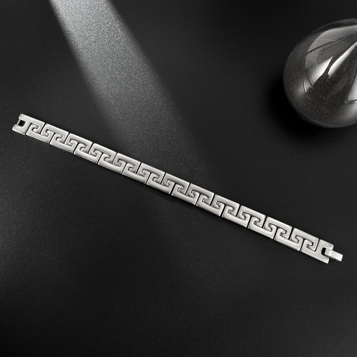 Bratara inox Model Grecesc – Simbol al Puterii si Echilibrului [10]