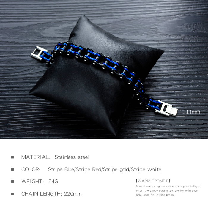 Bratara inox Moto albastru-negru – Energie si stil urban [7]