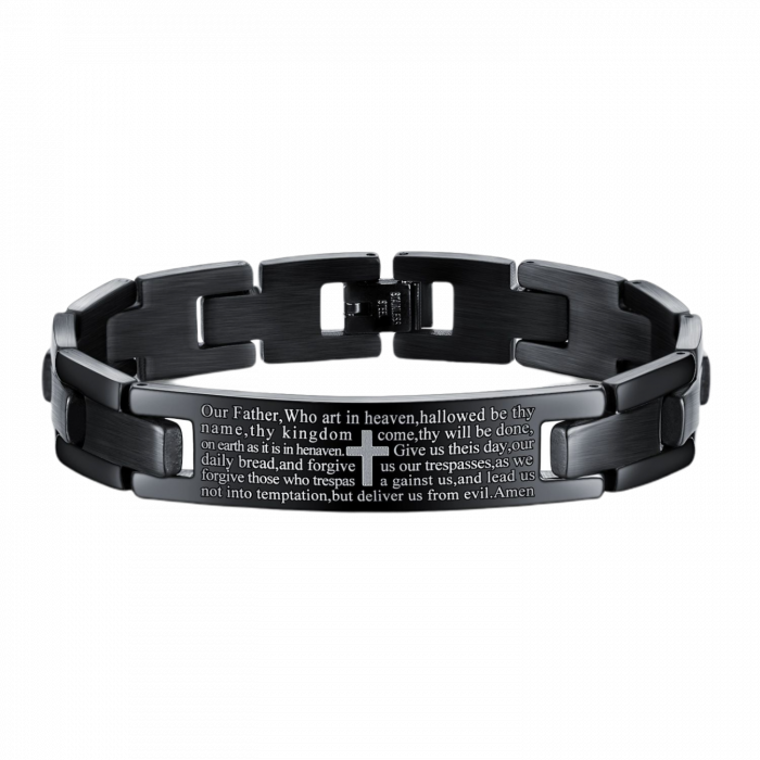 Bratara inox cu rugaciune 12 mm latime [1]