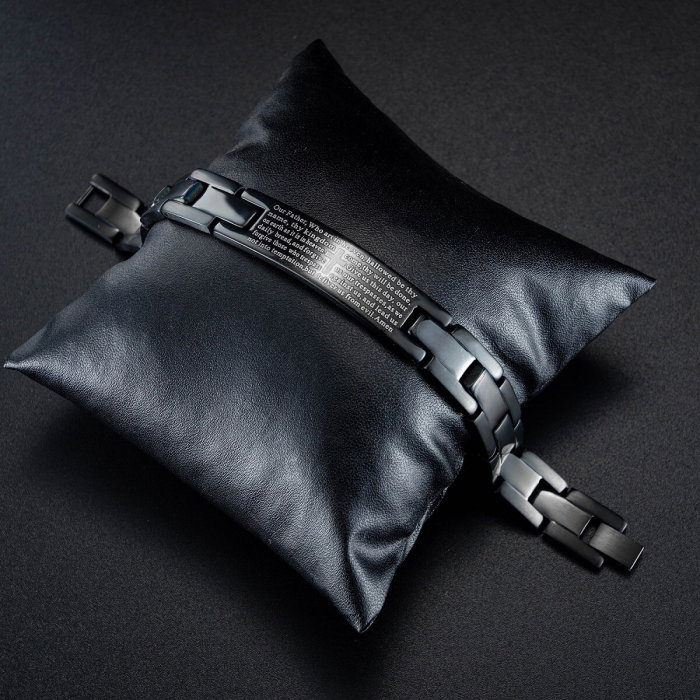 Bratara inox cu rugaciune 12 mm latime [4]