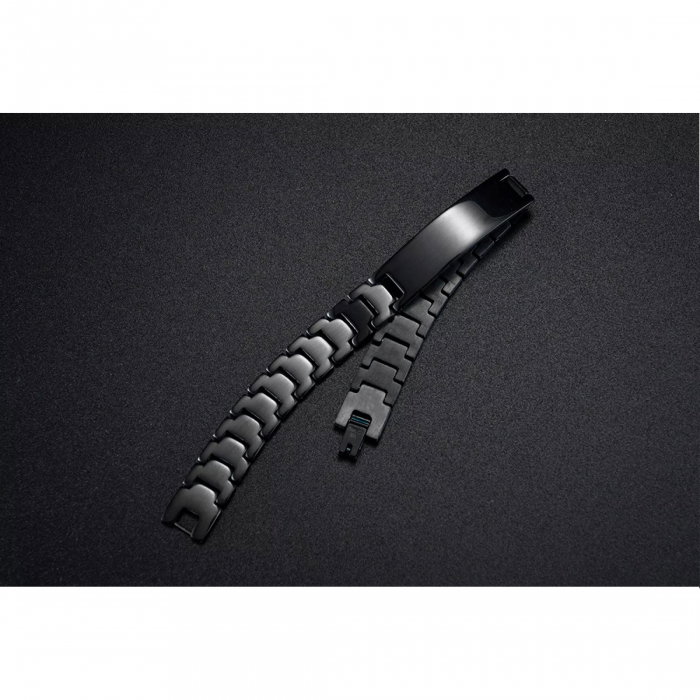 Bratara inox neagra de 21 cm lungime si 12 mm latime [2]