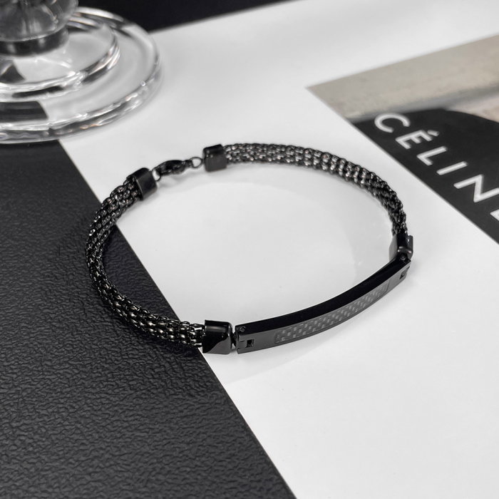 Bratara inox Plasa Neagra cu Placuta Carbon – Eleganta si Forta Urbana [6]