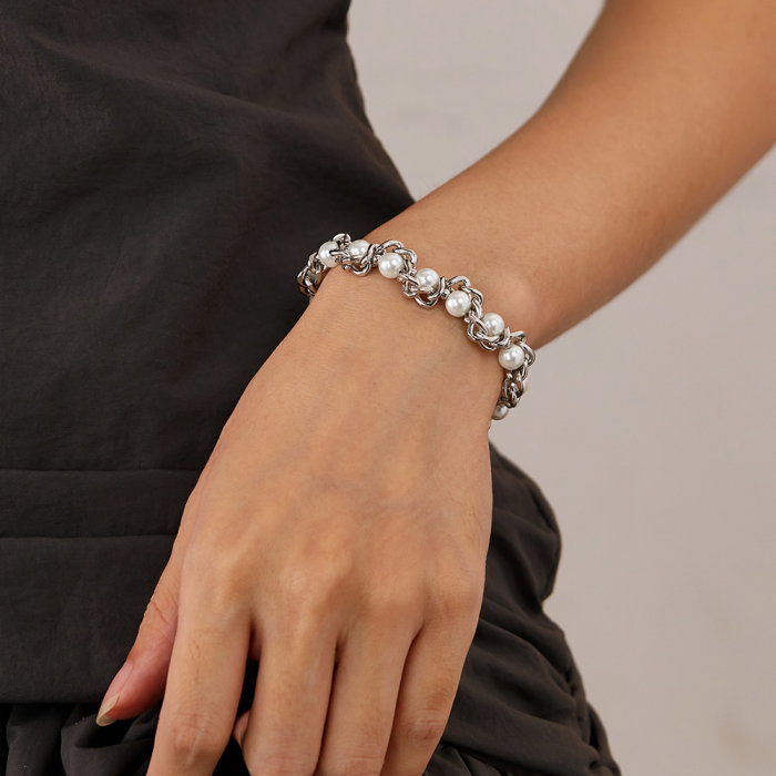 Bratara inox regalabila cu perle ecologice [12]