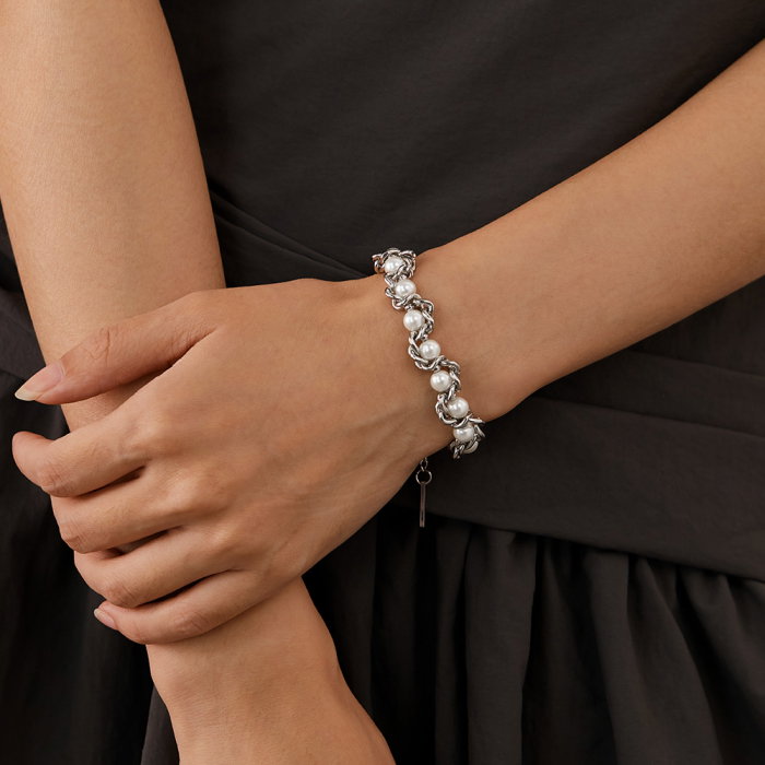 Bratara inox regalabila cu perle ecologice [4]