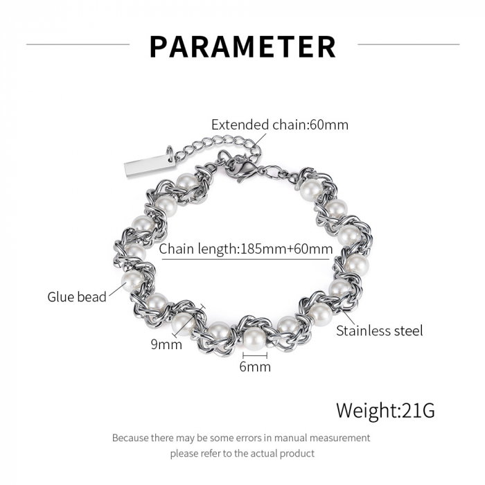 Bratara inox regalabila cu perle ecologice [11]