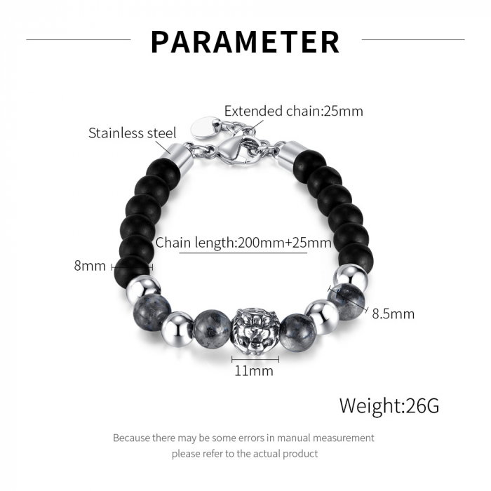 Bratara inox reglabila cu cap de tigru [12]