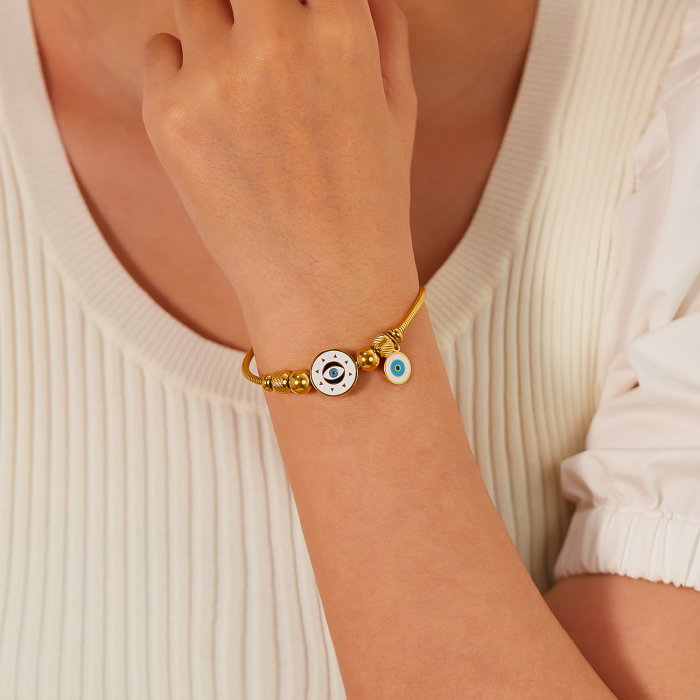 Bratara inox reglabila cu Ochi de Deochi [10]