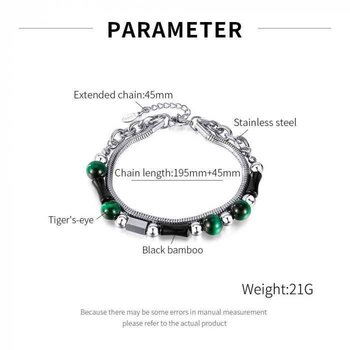 Bratara inox reglabila cu Ochi de Tigru [10]